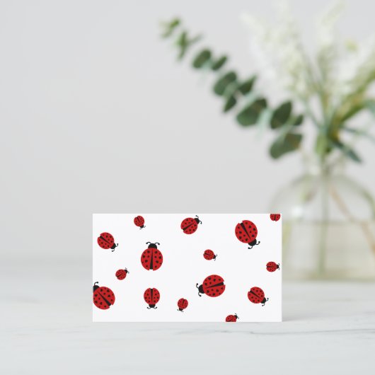 Carte De Visite coccinelle (Debout devant)