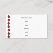 Carte de visite coccinelle à carreaux (Dos)