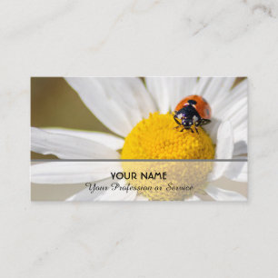Carte De Visite Coccinelle positive et chanceuse pour le zen et l'