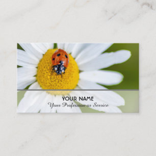 Carte De Visite Coccinelle positive et chanceuse pour zen et éduca