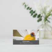 Carte De Visite coccinelle positive et chanceuse pour zen et l'édu (Debout devant)
