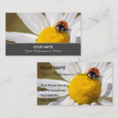 Carte De Visite coccinelle positive et chanceuse pour zen et l'édu (Devant / Derrière)