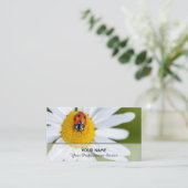 Carte De Visite coccinelle positive et chanceuse pour zen et l'édu (Debout devant)