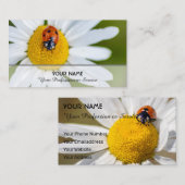 Carte De Visite coccinelle positive et chanceuse pour zen et l'édu (Devant / Derrière)