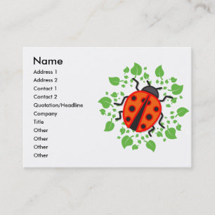 Carte De Visite coccinelle rouge