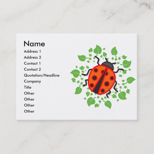 Carte De Visite coccinelle rouge (Devant)