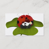 Carte De Visite Coccinelle sur une feuille verte (Dos)
