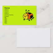 Carte De Visite Coccinelle tachetée (Devant / Derrière)