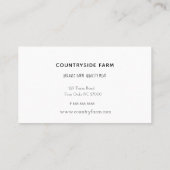 Carte de visite Cochon à l'aquarelle (Dos)