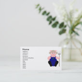 Carte De Visite Cochon de ferme rose (Debout devant)