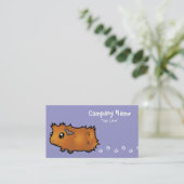 Carte De Visite Cochon d'Inde de dessin animé (ébouriffé) (Debout devant)