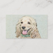 Carte De Visite Cocker Spaniel Buff Peinture - Art Chien original (Dos)