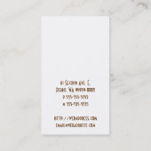 Carte De Visite Cocker Spaniel Chien (Dos)