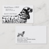 Carte De Visite Cocker Spaniel Chien Business (Devant / Derrière)
