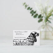 Carte De Visite Cocker Spaniel Chien Business (Debout devant)