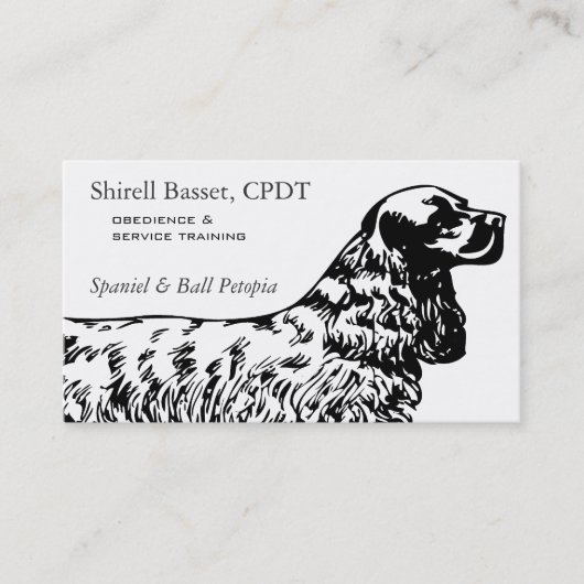 Carte De Visite Cocker Spaniel Chien Business (Devant)