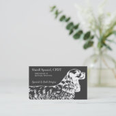 Carte De Visite Cocker Spaniel Chien Business (Debout devant)