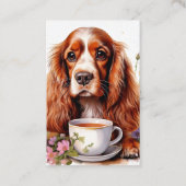 Carte De Visite Cocker Spaniel noir blanc (Devant)