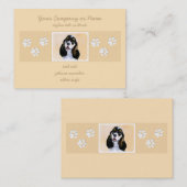 Carte De Visite Cocker Spaniel (Parti) Peinture - Art Chien origin (Devant / Derrière)