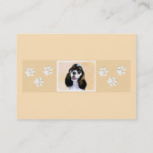 Carte De Visite Cocker Spaniel (Parti) Peinture - Art Chien origin (Dos)