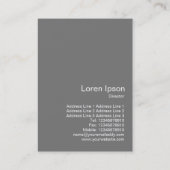 Carte De Visite Cockerel blanc - Noir (Dos)