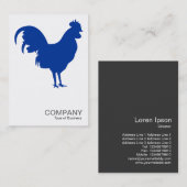 Carte De Visite Cockerel bleu marine - Blanc (Devant / Derrière)