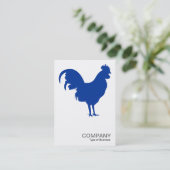 Carte De Visite Cockerel bleu marine - Blanc (Debout devant)