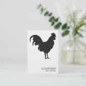 Carte De Visite Cockerel noir - Blanc (Debout devant)
