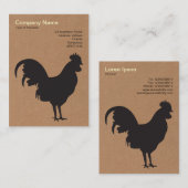 Carte De Visite Cockerel noir - Boîte en carton (Devant / Derrière)