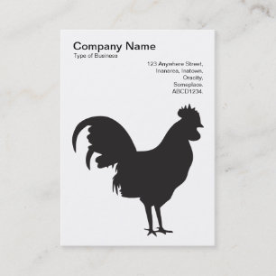 Carte De Visite Cockerel noir - Noir sur Blanc