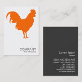 Carte De Visite Cockerel orange - Blanc (Devant / Derrière)