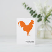 Carte De Visite Cockerel orange - Blanc (Debout devant)