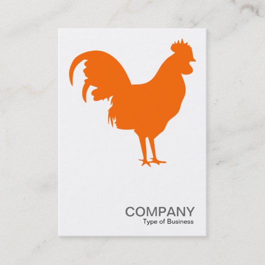 Carte De Visite Cockerel orange - Blanc (Devant)