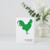Carte De Visite Cockerel vert Grass - Blanc (Debout devant)