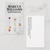 Carte De Visite Cocktail (Devant / Derrière)