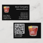 Carte De Visite cocktail Americano (Devant / Derrière)