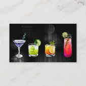Carte De Visite Cocktail Artsy Mixte Boissons (Dos)