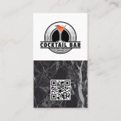 Carte De Visite Cocktail Bar Logo Graphic | QR Code (Devant)