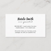 Carte De Visite Cocktail | Barre | Restaurant (Dos)