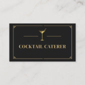 Carte De Visite Cocktail Caterer QR Code Professional (Devant)