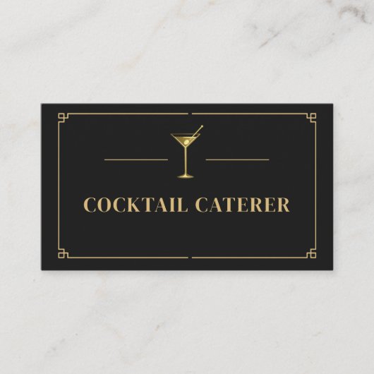 Carte De Visite Cocktail Caterer QR Code Professional (Devant)