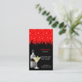 Carte De Visite Cocktail * choisir la couleur arrière - plan (Debout devant)