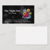 Carte De Visite Cocktail de Berry mixte | Bar Lounge (Devant / Derrière)