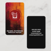 Carte De Visite Cocktail Drink | Contemporary  (Devant / Derrière)