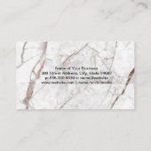 Carte De Visite Cocktail | MARBRE BLANC (Dos)
