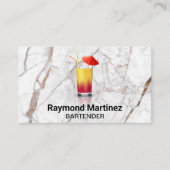 Carte De Visite Cocktail | MARBRE BLANC (Devant)