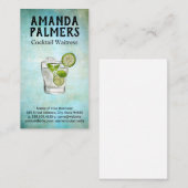 Carte De Visite Cocktail Mix Drink | Barre | Mixologie (Devant / Derrière)