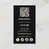 Carte De Visite Cocktail moderne Photo Professional Bartender (Dos)