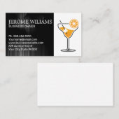 Carte De Visite Cocktail orange | Bartend Mixologie (Devant / Derrière)