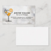 Carte De Visite Cocktail orange | Restaurant (Devant / Derrière)